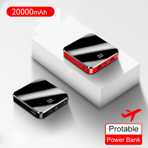 20000mAh Portable Mini Power Bank Mirror